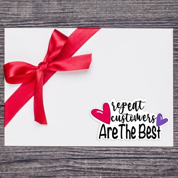 🏷 100 “Repeat Customers are the Best” Stickers - Picture 4 of 5